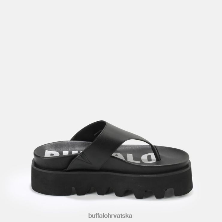 crno Buffalo perry tange sandale s platformom veganske |slajdova TDD6T897